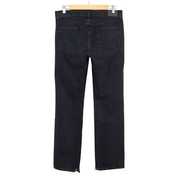 NWT Edwin Simone Mid-Rise Straight Leg Button Fly Denim Jean Maire Black Size 26 - Picture 2 of 8